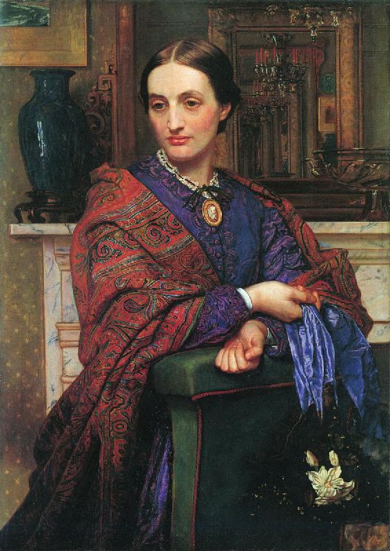 William Holman Hunt Portrait of Fanny Holman Hunt Sweden oil painting art